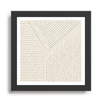 Lines (Cream & Chocolate) Framed Art Print Gallery Image 1