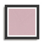 Lines (Dusty Lilac) Framed Art Print Gallery Image 1