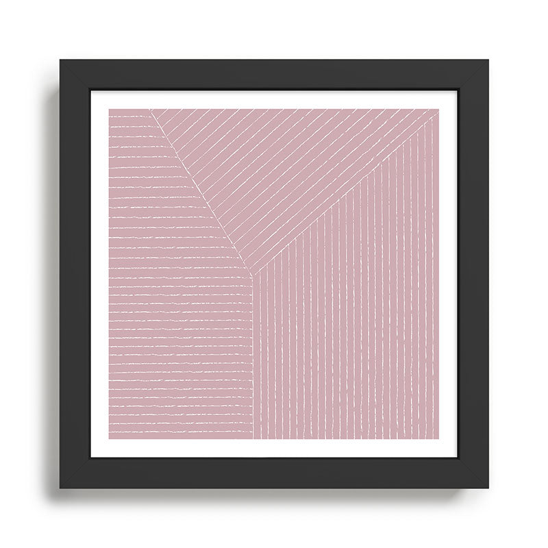 Lines (Dusty Lilac) Framed Art Print Gallery Image 1