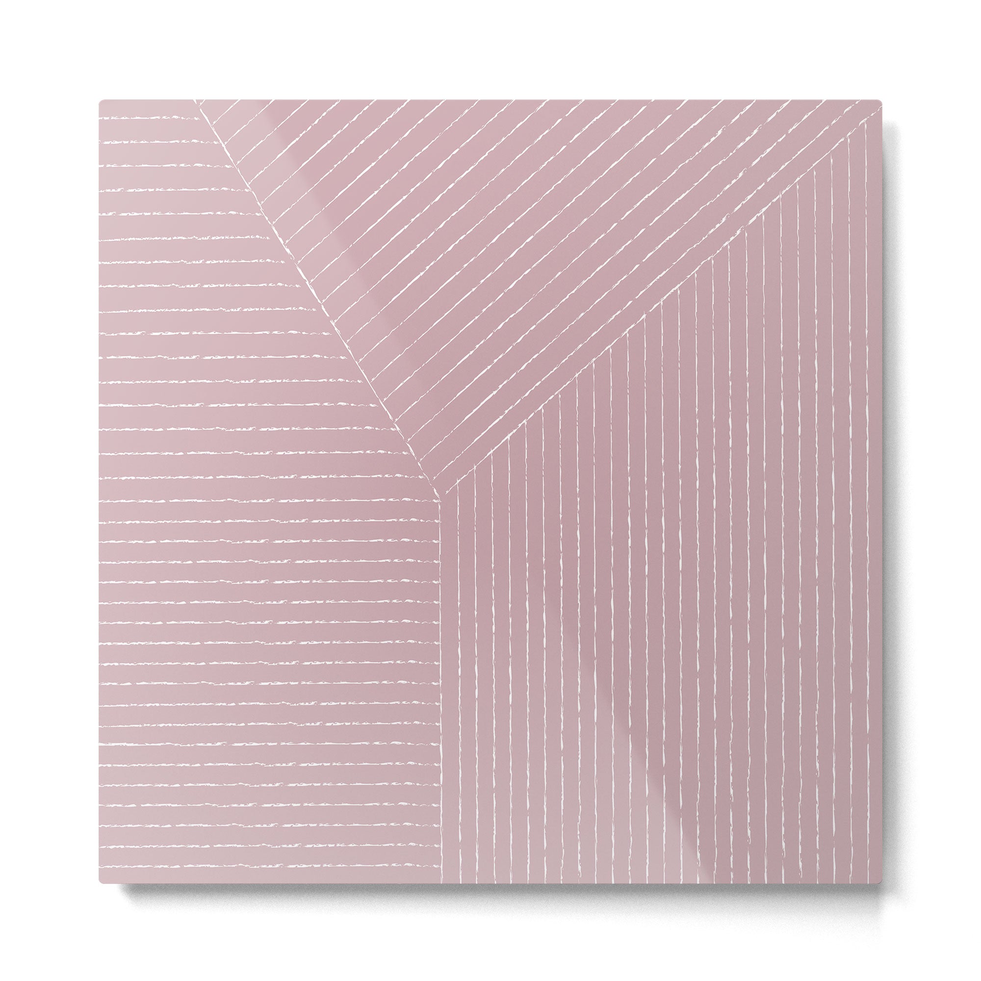 Lines (Dusty Lilac) Metal Print Gallery Image 2