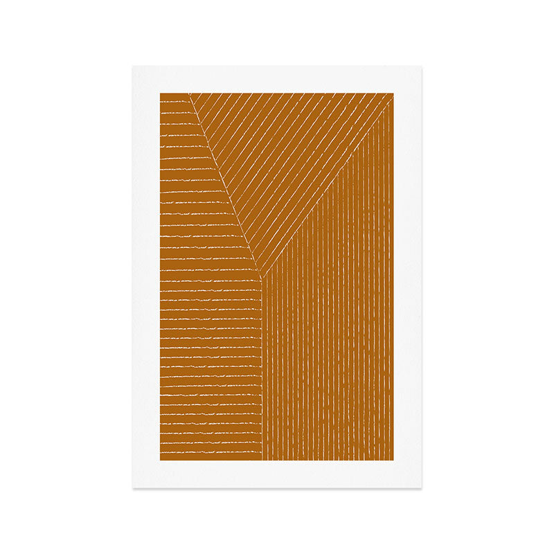 Lines (Golden Brown) Art Print Gallery Image 1