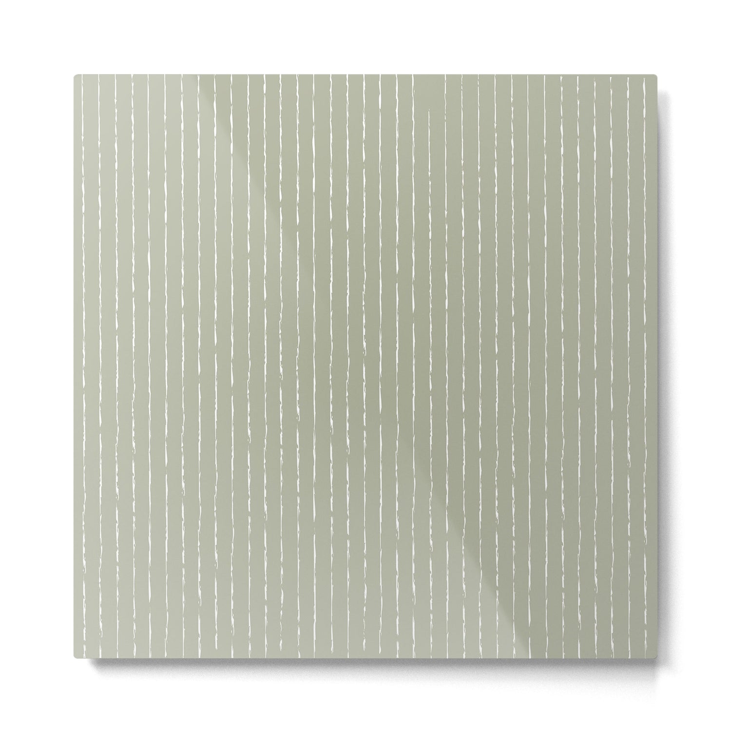 Lines II (Linen Sage) Metal Print Gallery Image 2