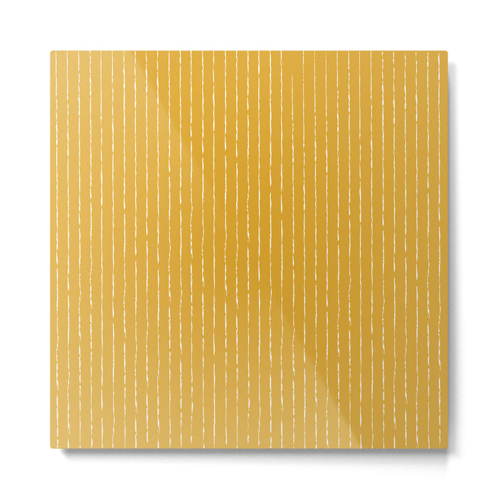 Lines II (Mustard Yellow) Metal Print Gallery Image 1