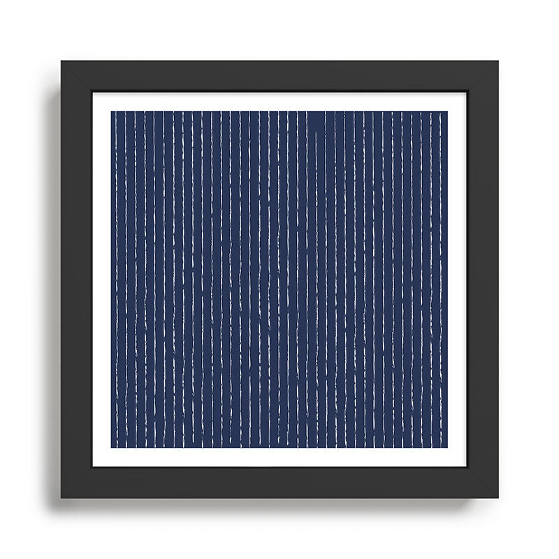 Lines II (Navy) Framed Art Print Gallery Image 1