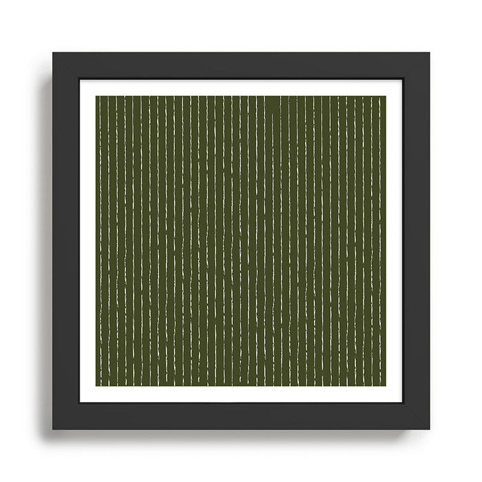 Lines II (Olive Green) Framed Art Print Gallery Image 1