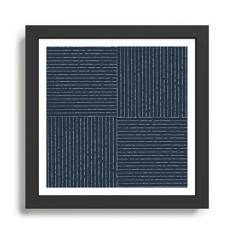Lines III (Annapolis Blue) Framed Art Print Gallery Image 1