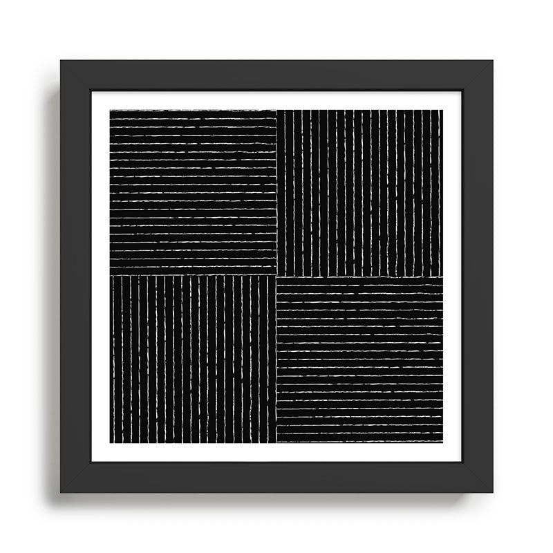 Lines III (Black) Framed Art Print Gallery Image 1