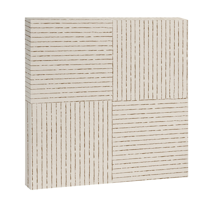 Lines III (Cream) Canvas Print Gallery Image 1