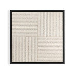 Lines III (Cream) Framed Canvas Print Gallery Image 3