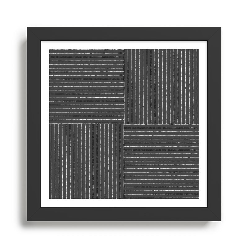 Lines III (Dark Gray) Framed Art Print Gallery Image 1