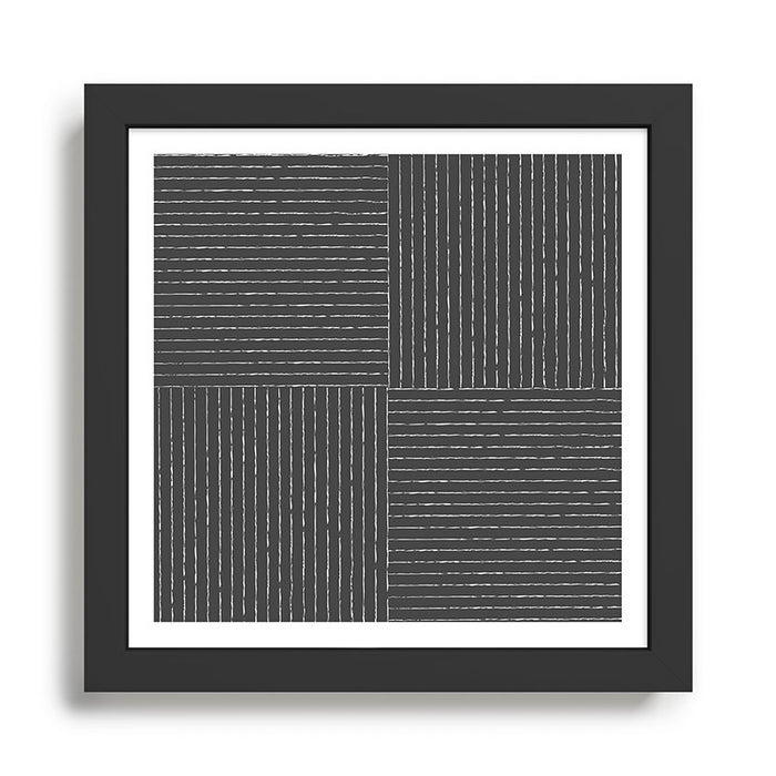 Lines III (Dark Gray) Framed Art Print Gallery Image 1