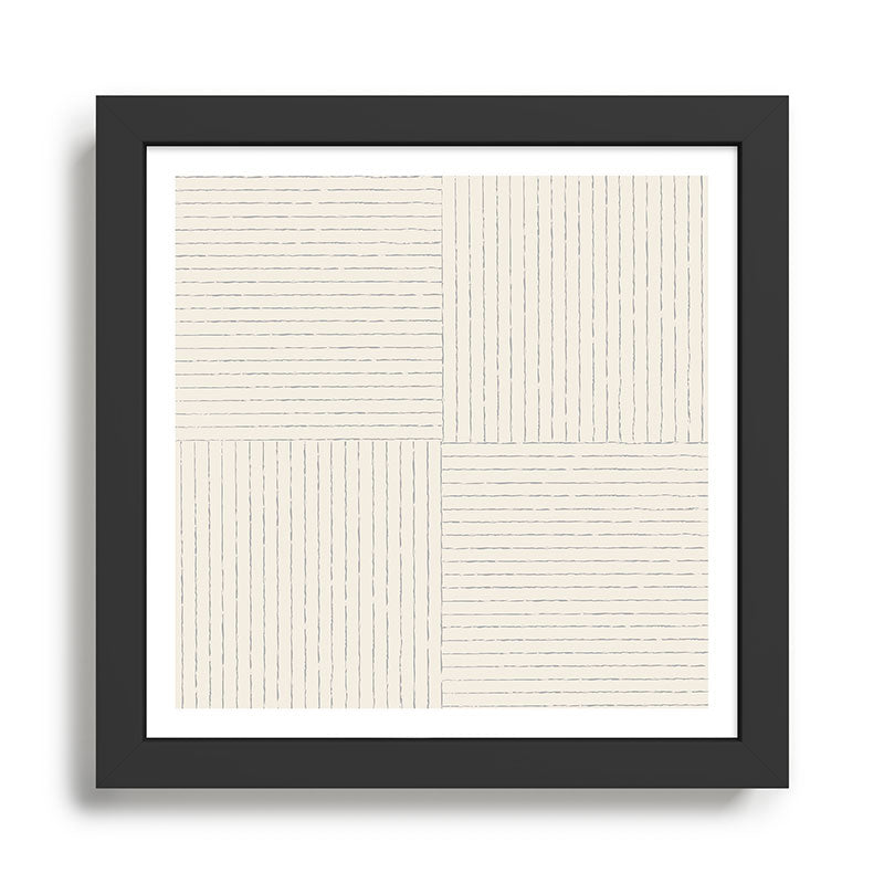 Lines III (Linen Gray) Framed Art Print Gallery Image 1