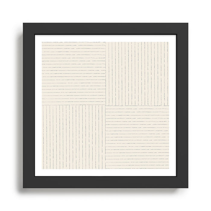 Lines III (Linen Gray) Framed Art Print Gallery Image 1