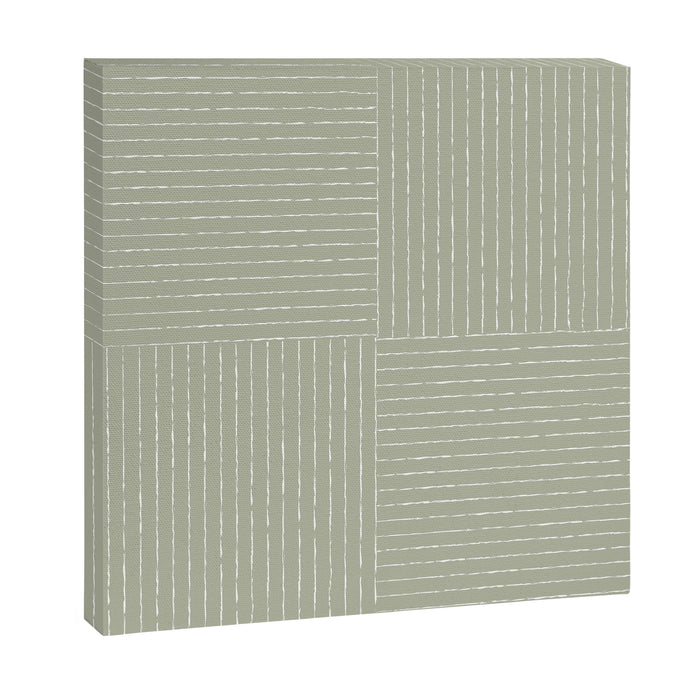 Lines III (Linen Sage) Canvas Print Gallery Image 1