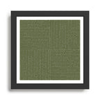 Lines III (Moss Green) Framed Art Print Gallery Image 1