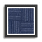 Lines III (Navy) Framed Art Print Gallery Image 1