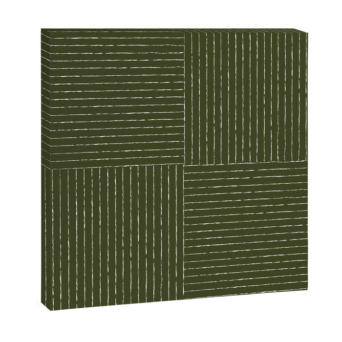 Lines III (Olive Green) Canvas Print Gallery Image 1