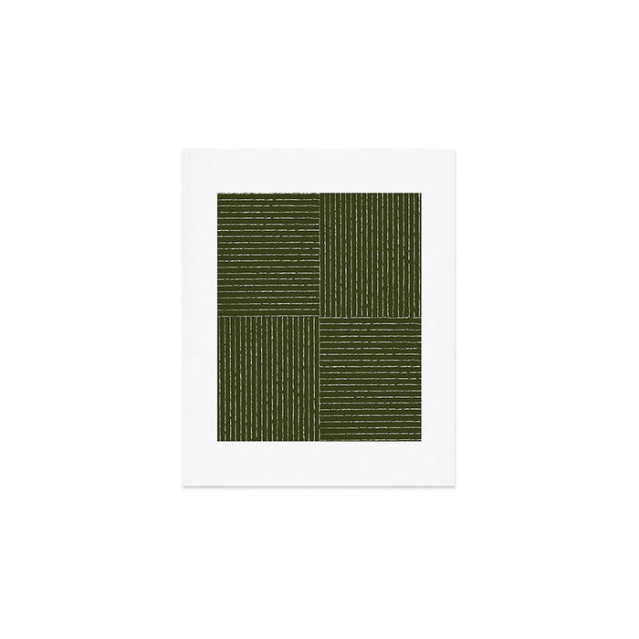 Lines III (Olive Green) Art Print Gallery Image 1