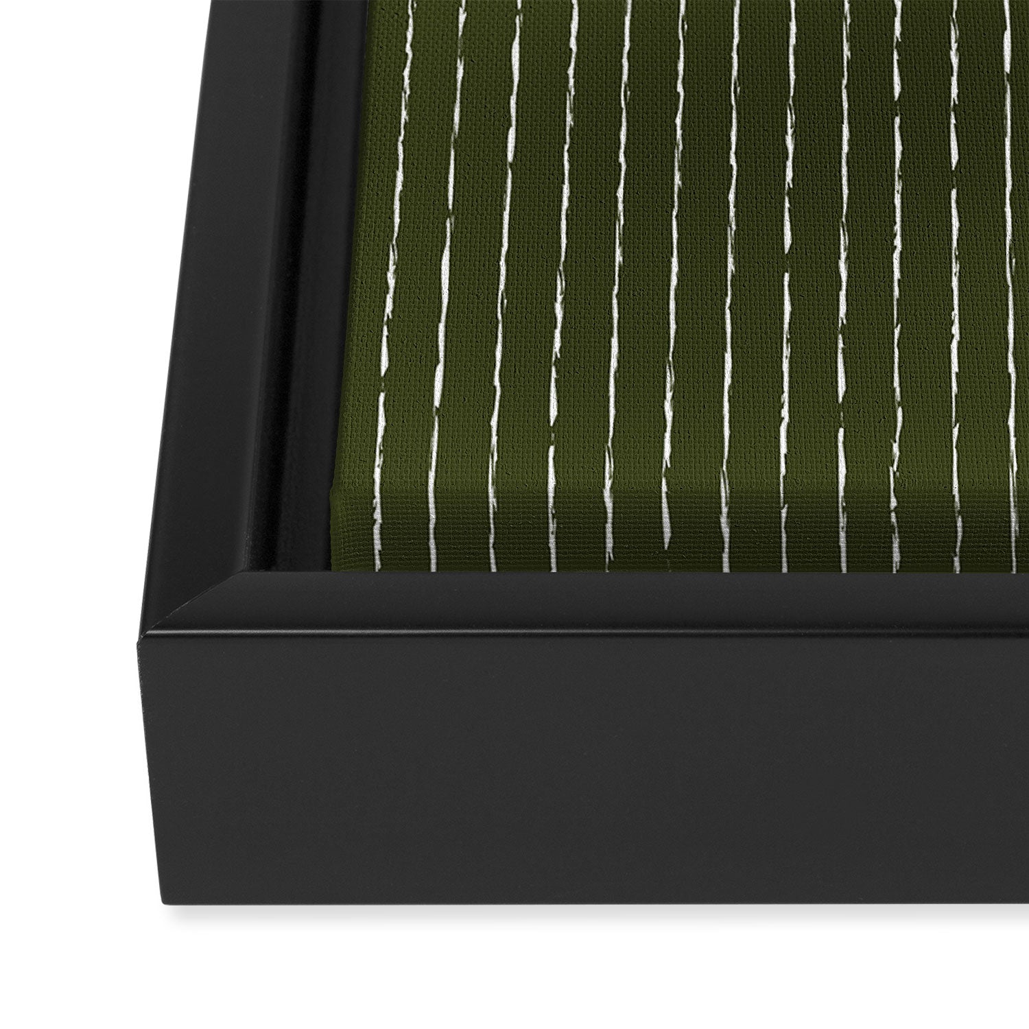 Lines III (Olive Green) Framed Canvas Print Gallery Image 2