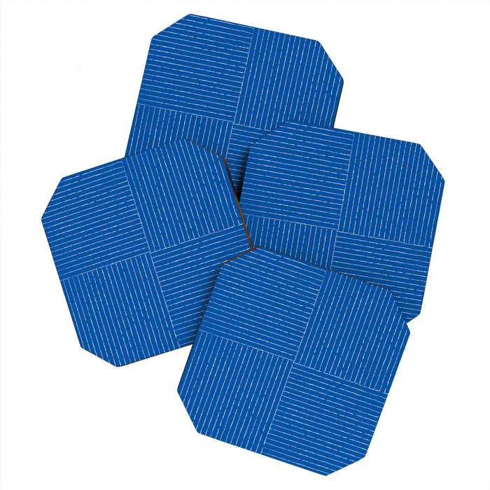 Lines III (Sapphire Blue) Coaster Gallery Image 1