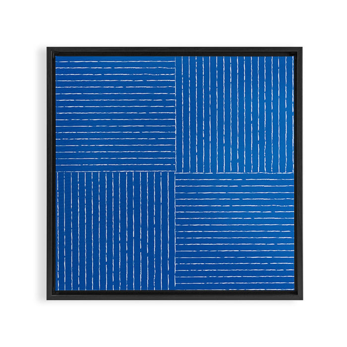 Lines III (Sapphire Blue) Framed Canvas Print Gallery Image 1