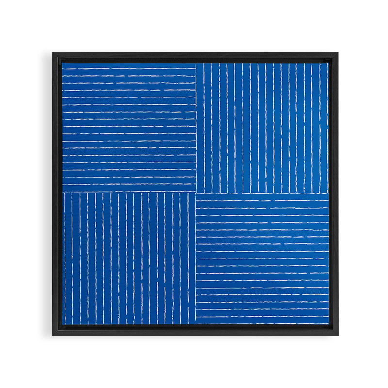 Lines III (Sapphire Blue) Framed Canvas Print Gallery Image 3