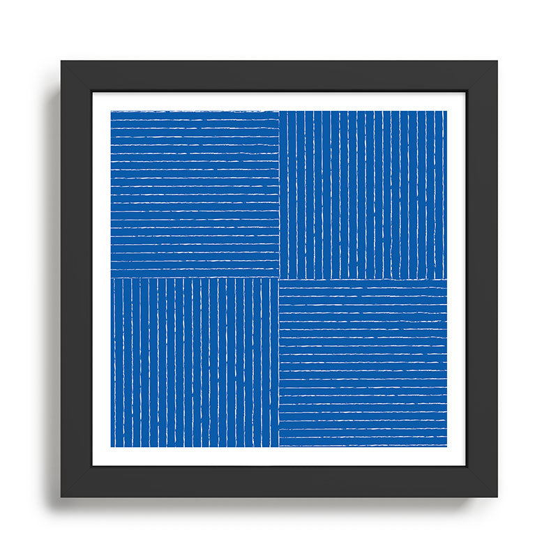 Lines III (Sapphire Blue) Framed Art Print Gallery Image 1