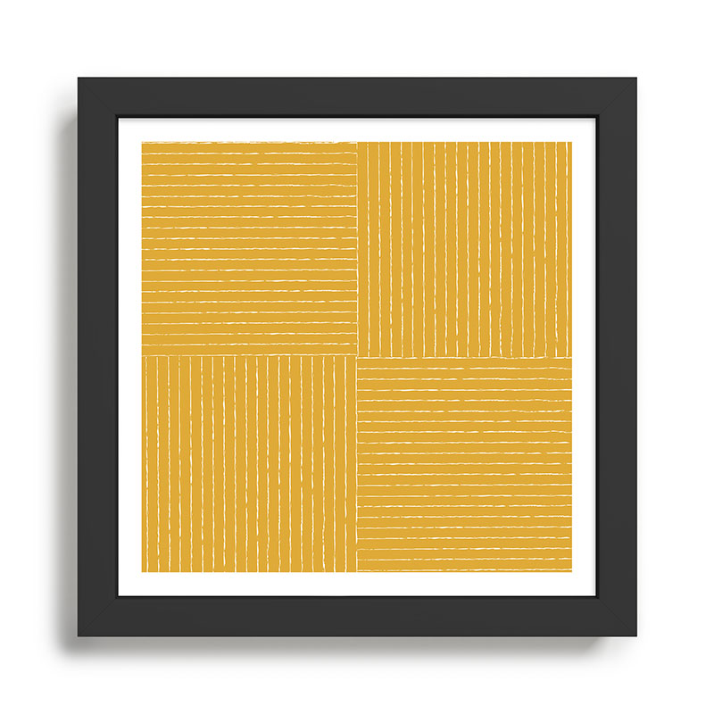 Lines III (Yellow) Framed Art Print Gallery Image 1