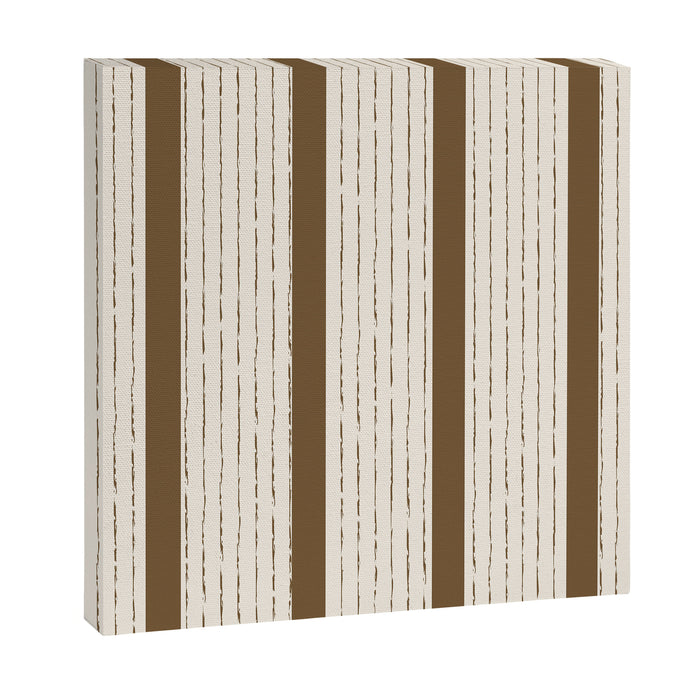 Lines IV (Cream & Chocolate) Canvas Print Gallery Image 1