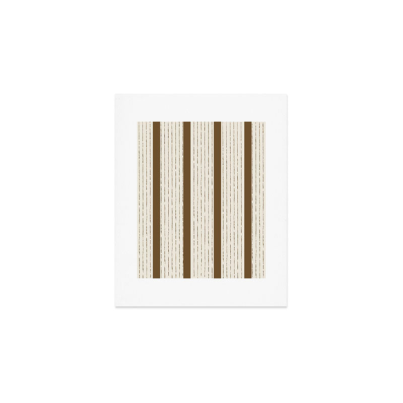 Lines IV (Cream & Chocolate) Art Print Gallery Image 1