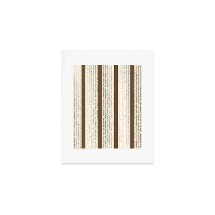 Lines IV (Cream & Chocolate) Art Print Gallery Image 1