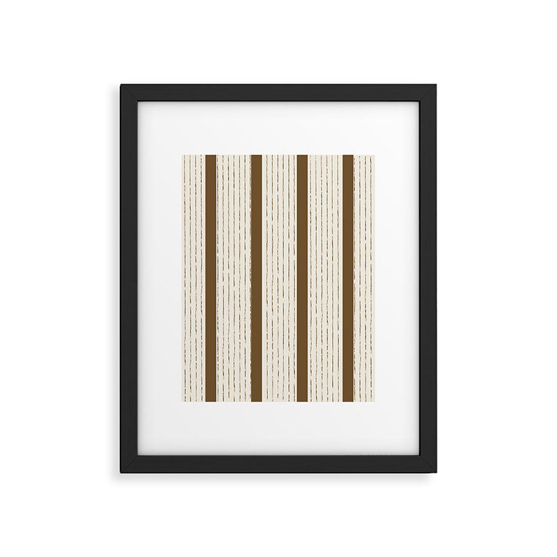 Lines IV (Cream & Chocolate) Framed Art Print Gallery Image 4