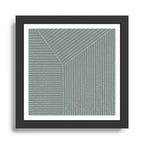 Lines (Linen Green) Framed Art Print Gallery Image 1