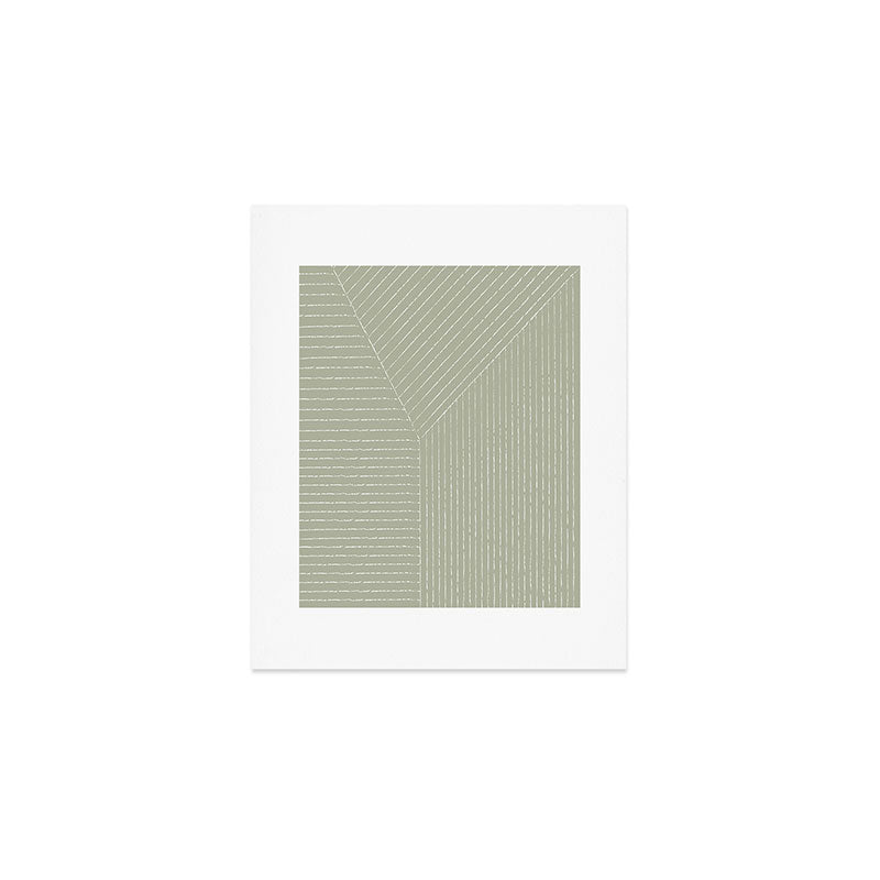 Lines (Linen Sage) Art Print Gallery Image 1