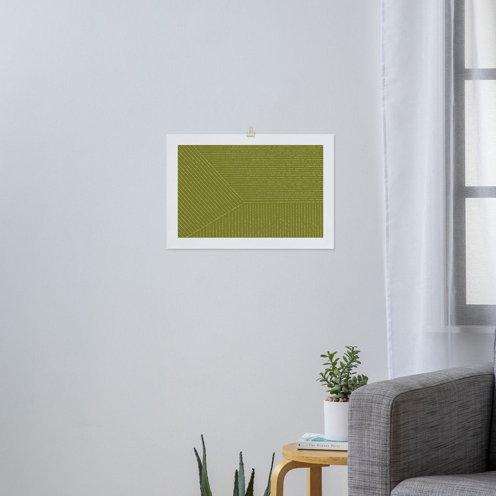 Lines (Matcha Green) Art Print Gallery Image 3