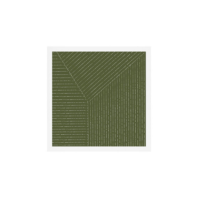 Lines (Moss Green) Art Print Gallery Image 1