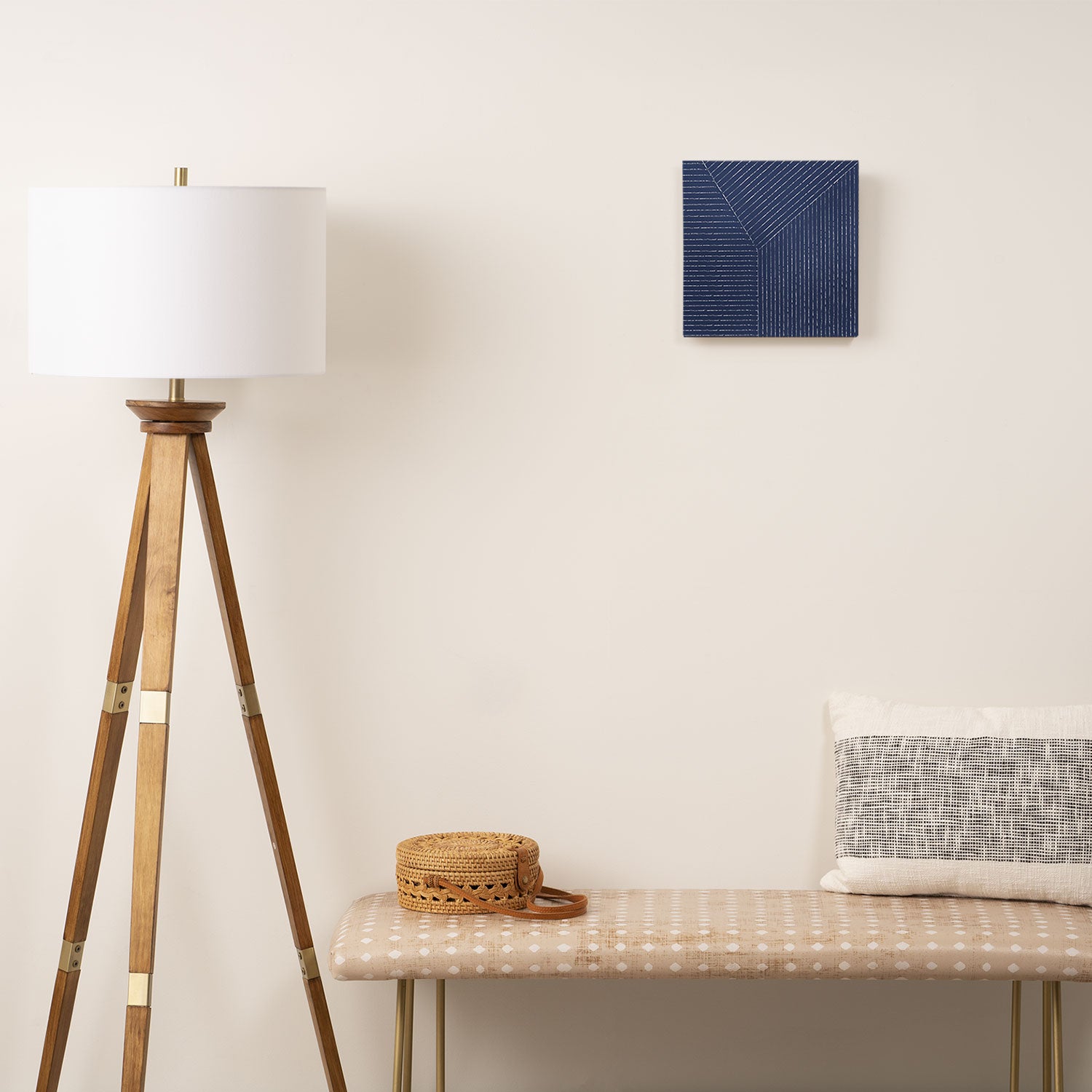 Lines (Navy) Canvas Print Gallery Image 2