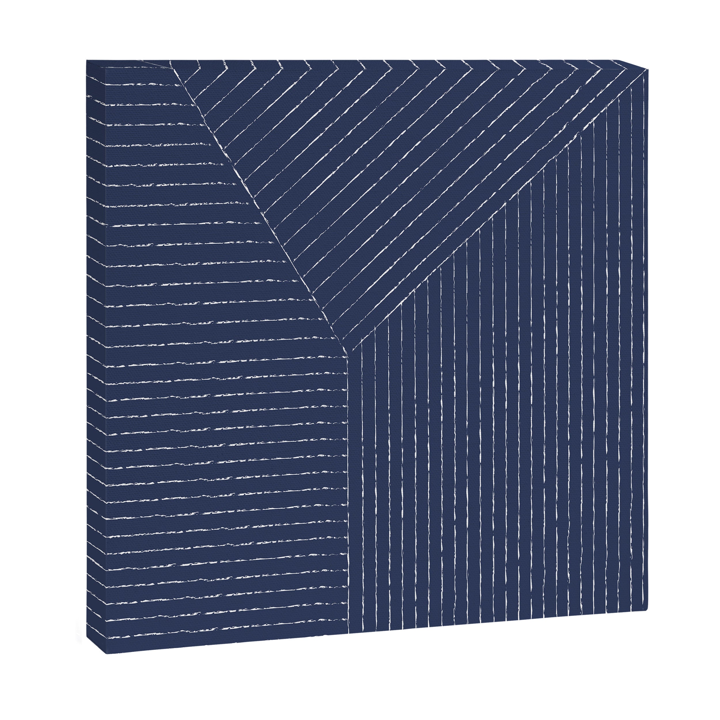 Lines (Navy) Canvas Print Gallery Image 3