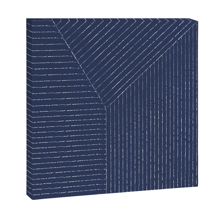 Lines (Navy) Canvas Print Gallery Image 1