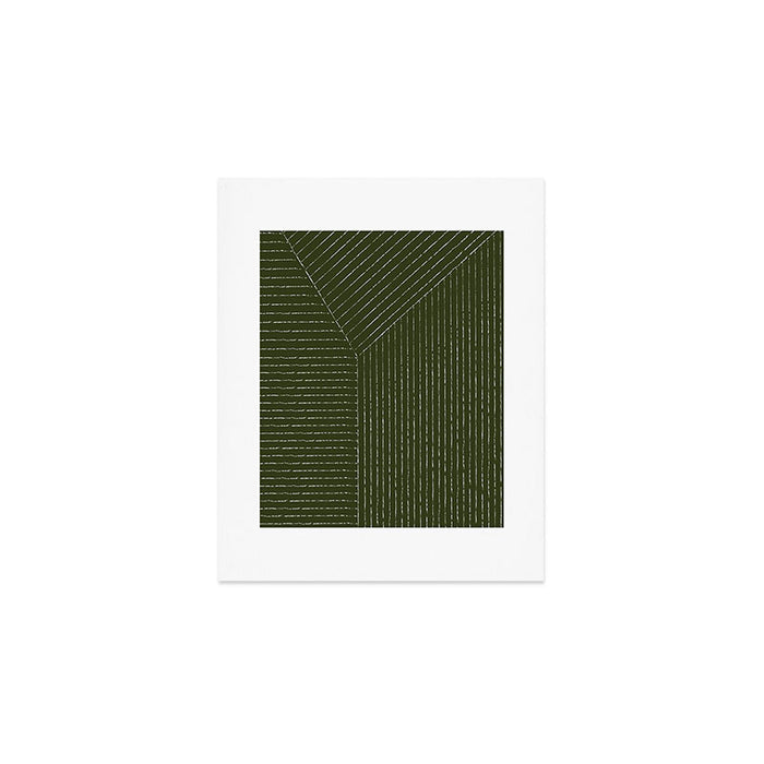 Lines (Olive Green) Art Print Gallery Image 1