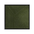 Lines (Olive Green) Framed Canvas Print Gallery Image 3