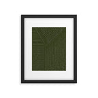 Lines (Olive Green) Framed Art Print Gallery Image 4