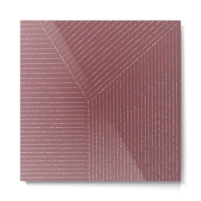 Lines (Plum) Metal Print Gallery Image 1