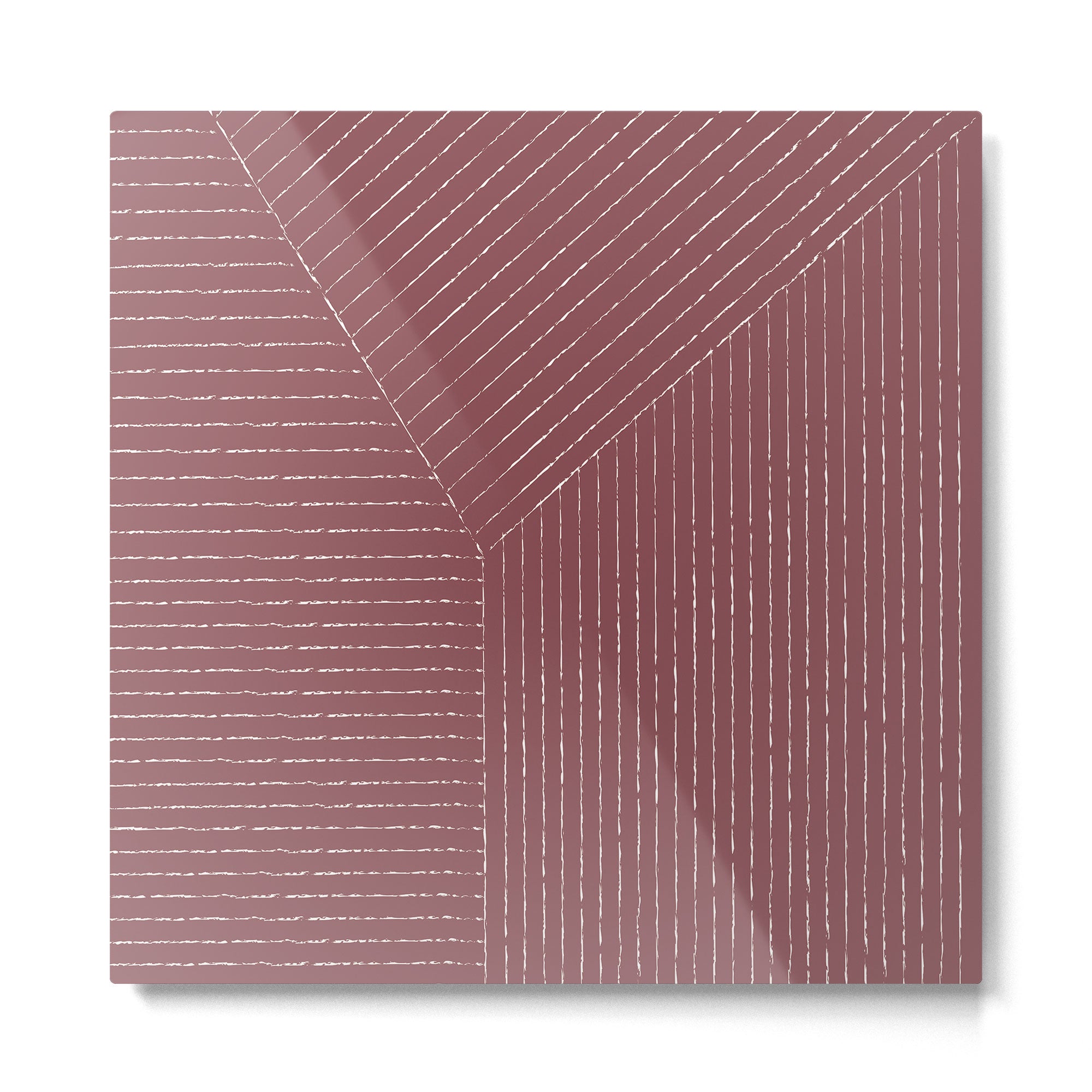 Lines (Plum) Metal Print Gallery Image 2