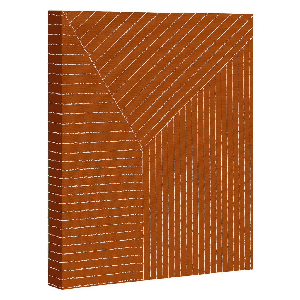 Lines (Rust) Canvas Print Gallery Image 3