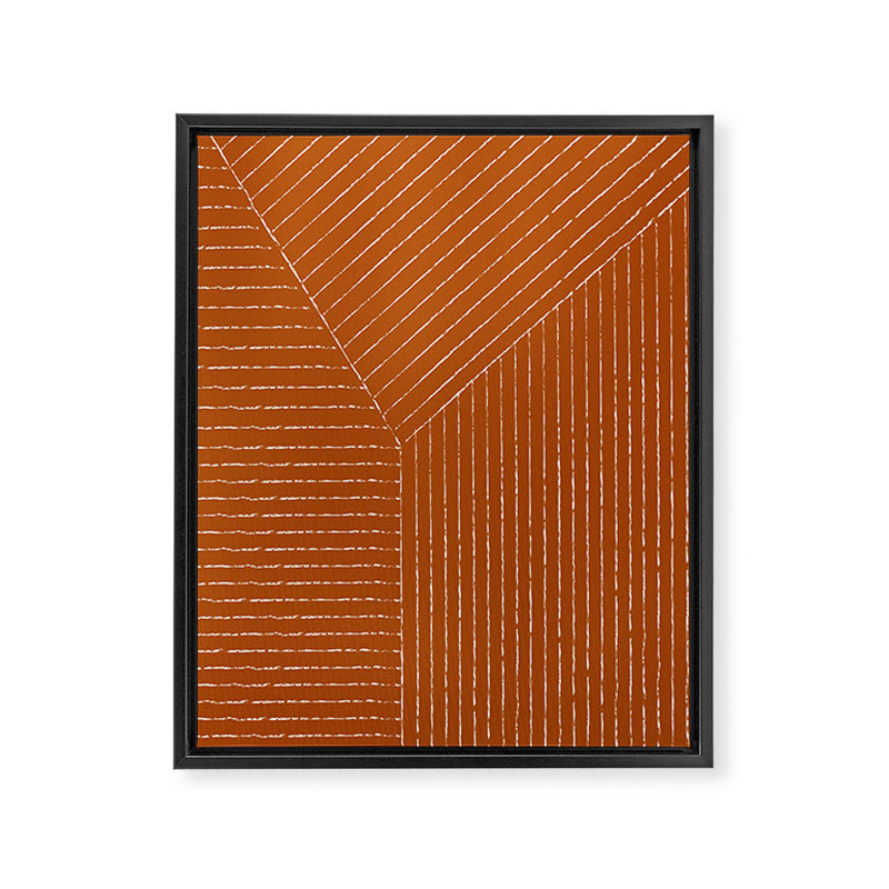 Lines (Rust) Framed Canvas Print Gallery Image 8