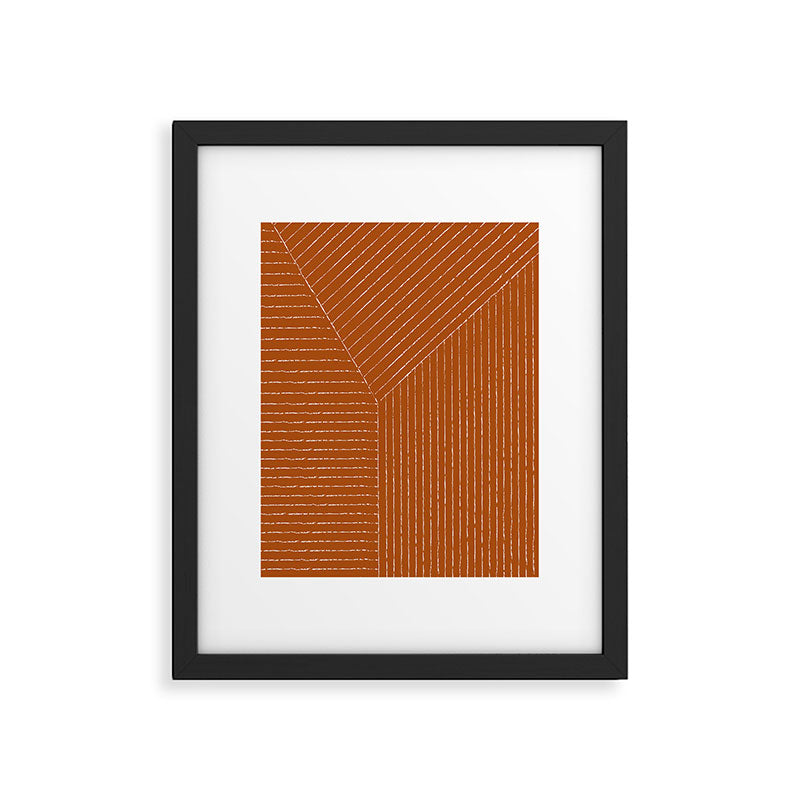 Lines (Rust) Framed Art Print Gallery Image 4