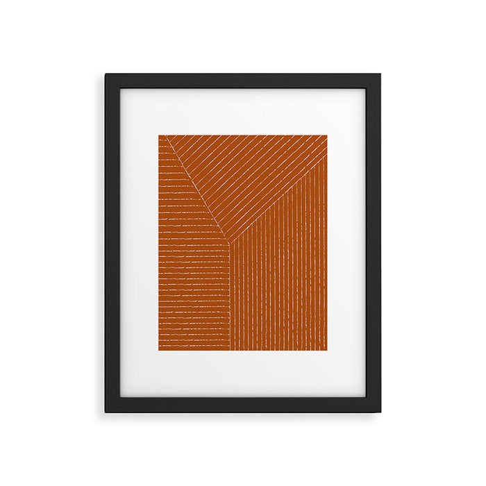 Lines (Rust) Framed Art Print Gallery Image 1