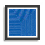 Lines (Sapphire Blue) Framed Art Print Gallery Image 1