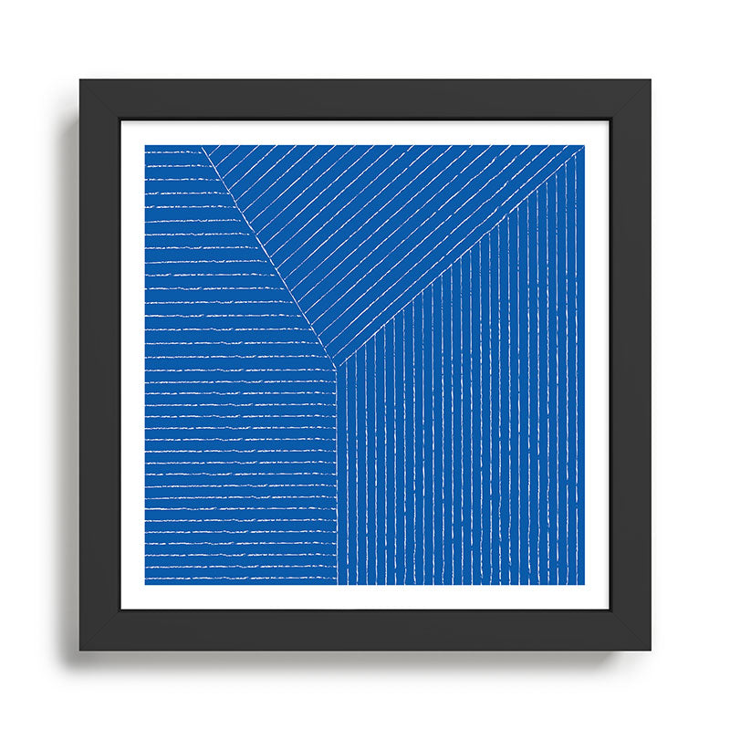 Lines (Sapphire Blue) Framed Art Print Gallery Image 1